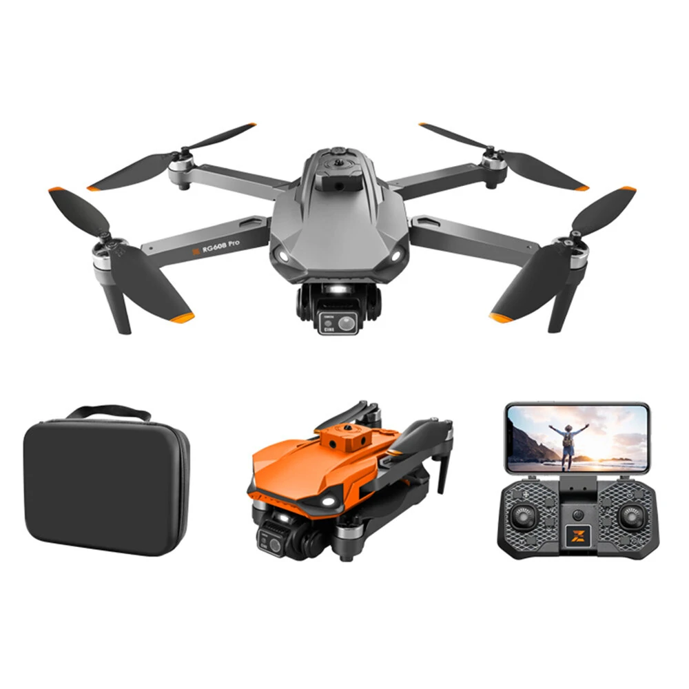 PJC RG608 PRO WiFi FPV mit HD-Dualkamera 150° einstellbarer 360° Hindernisvermeidung optischem Flusspositionierung Bürstenloser faltbarer RC-Drohne Quadcopter RTF