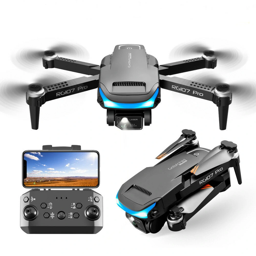 RG107 RG-107 PRO 5G WiFi FPV mit 4K HD ESC Dual Kamera Hindernisvermeidung Optischer Fluss Positionierung Faltbarer RC-Drohne Quadcopter RTF