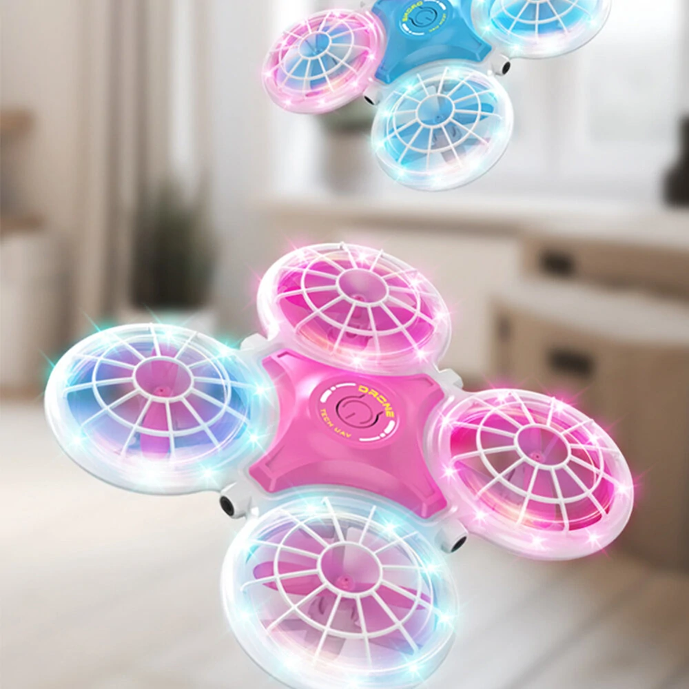 X79 Mini Intelligentes Hindernis Höhe Halten Kopfloser Modus 360° Flip Kreis-Schutz Buntes LED-Beleuchtungsspielzeug Kinder Geschenk 2,4G 4CH 6-Achsen-RC-Drohne Quadcopter RTF