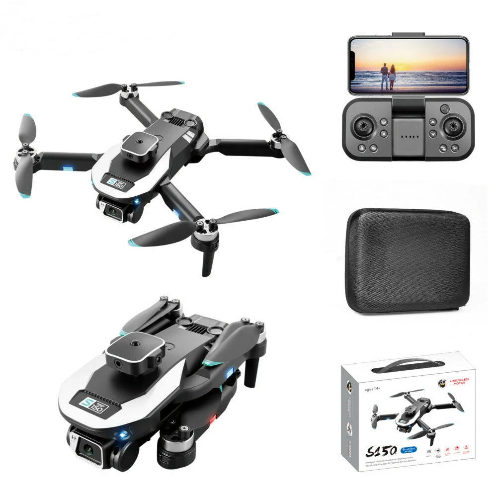 YLR/C S150 WiFi FPV mit 8K 720P ESC HD Dual Kamera 360° Infrarot Hindernisvermeidung Optischer Fluss Positionierung Bürstenloser faltbarer RC Drone Quadcopter RTF