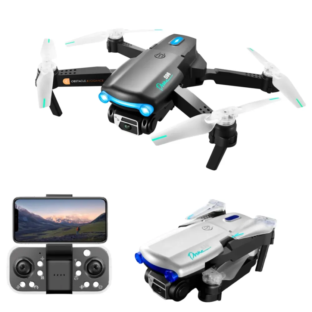 YLRC S98 WIFI FPV mit 4K HD Dual-Kamera, 360° Hindernisvermeidung, optischer Flusspositionierung, steuerbares LED-Licht, RC-Drohne Quadcopter RTF