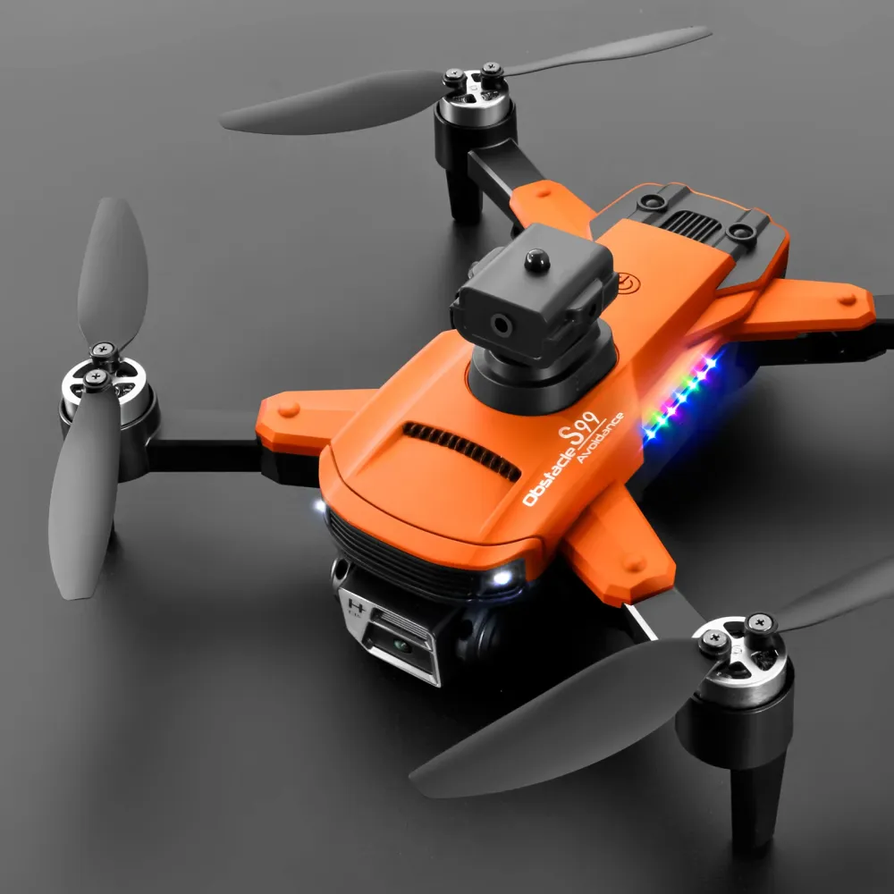 YLR/C S99 MAX WiFi FPV mit HD ESC Dual Kamera 360° Infrarot Hindernisvermeidung Optische Flusspositionierung LED Helle Lichter Bürstenloser Faltbarer RC Drohne Quadcopter RTF