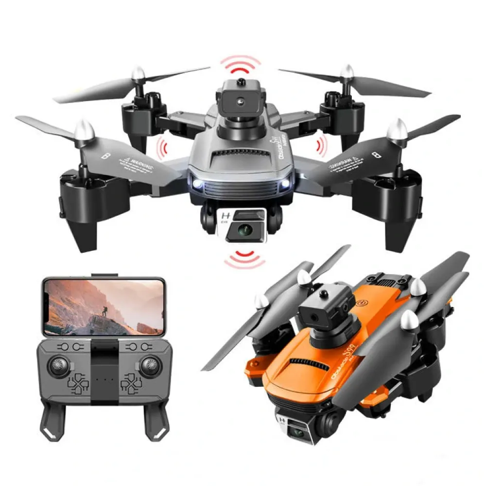 YLR/C S99 MAX WiFi FPV mit HD ESC Dual Kamera 360° Infrarot Hindernisvermeidung Optische Flusspositionierung LED Helle Lichter Bürstenloser Faltbarer RC Drohne Quadcopter RTF