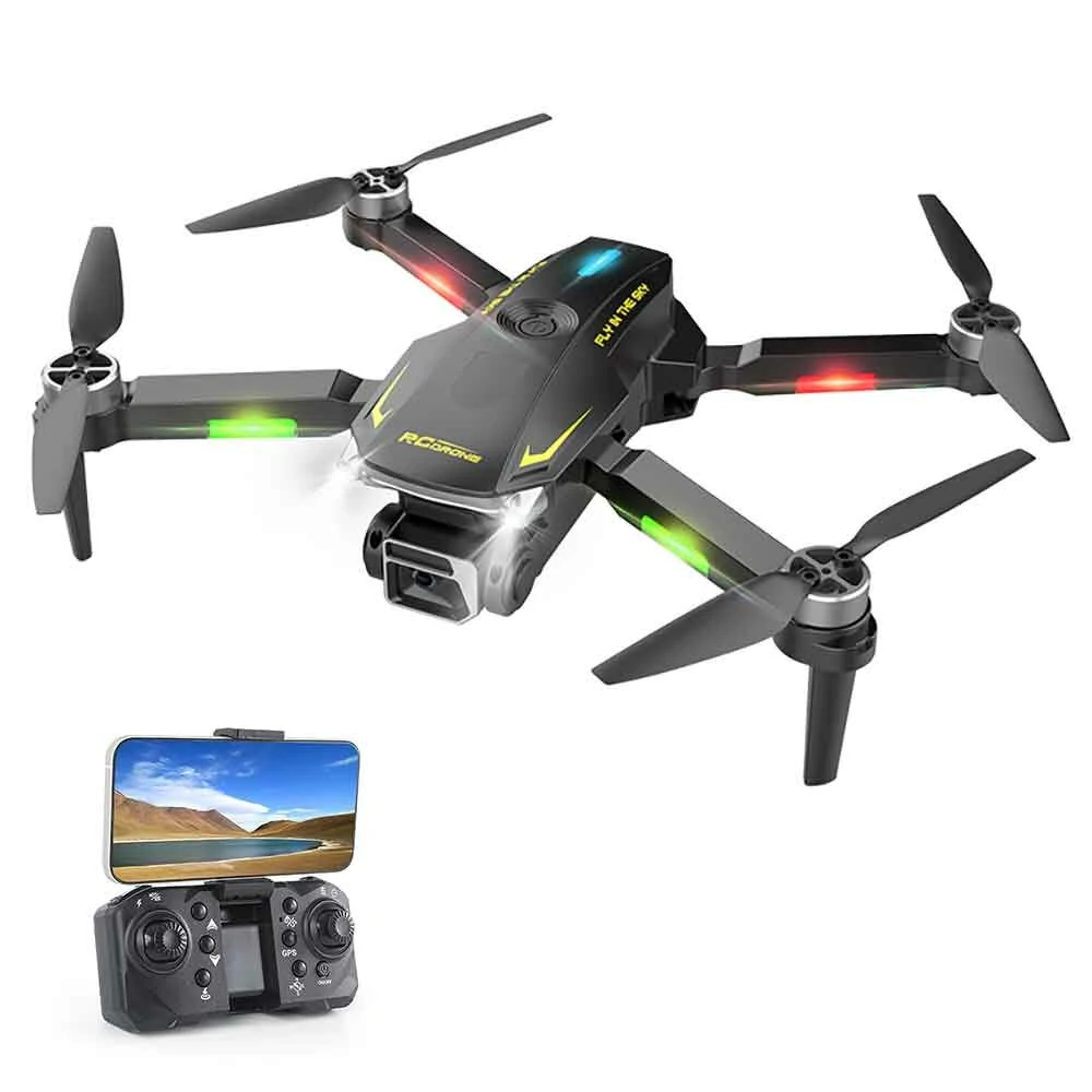 ZD012 GPS WiFi FPV mit HD-Dual-Kamera Elektrische Einstellung Optisches Flusspositionierung Bürstenloser faltbarer RC-Drohne Quadcopter RTF