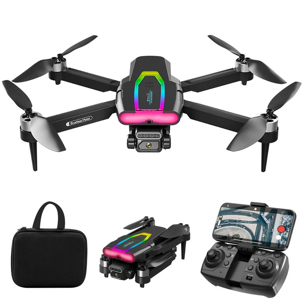 ZHENG FEI TOYS F199 WiFi FPV Drohne mit Dual-HD-Kamera, 2-Achs-Servogimbal, 360° Hindernisvermeidung, optisches Flusspositionieren, farbenfrohe RGB-LED, bürstenlos, faltbar, RTF.