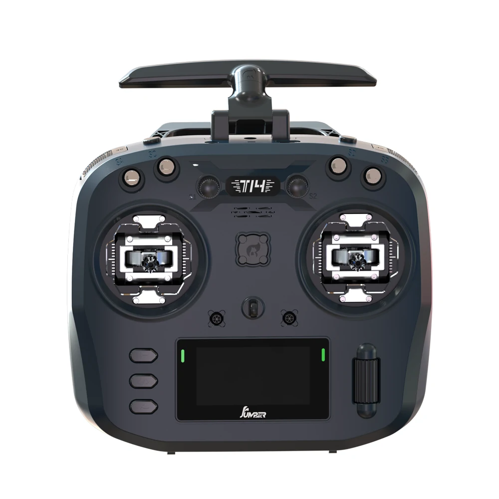 Jumper T14 2,4 GHz / 915 MHz 1W ELRS VS-M CNC Hall Sensor Gimbal 2,42" OLED Bildschirm EdgeTX Radio Controller für FPV RC Racer Drohne