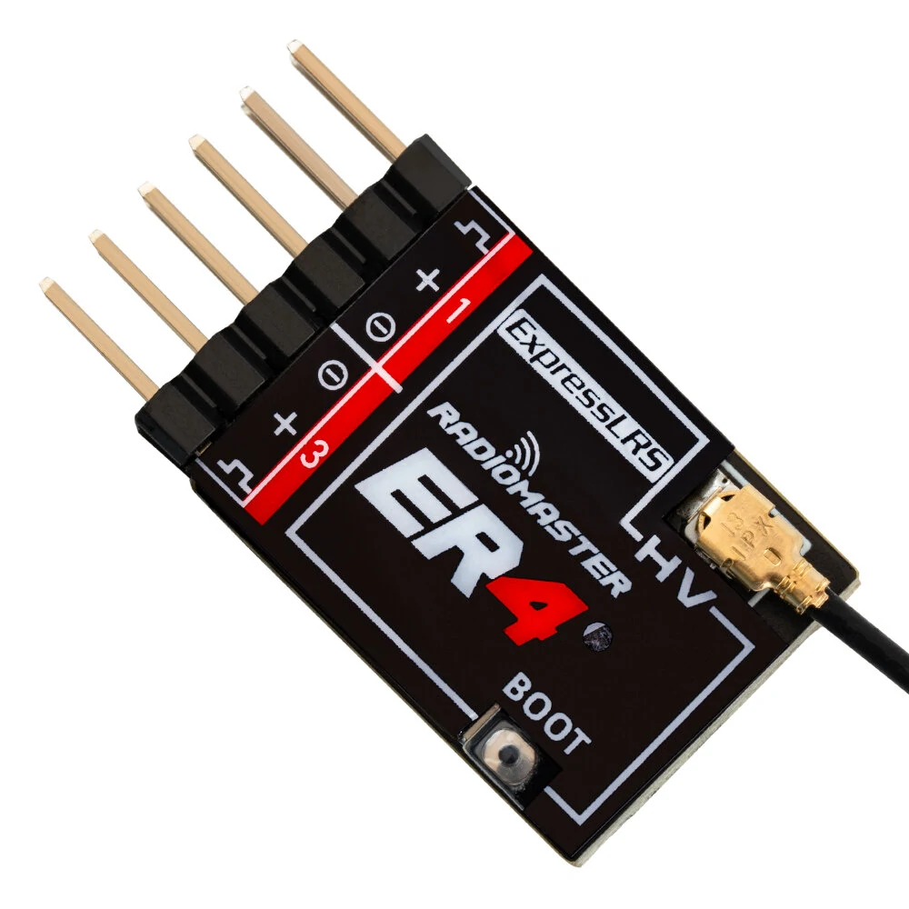 Radiomaster ER4 2,4GHz 4CH ExpressLRS ELRS RX PWM Empfänger Unterstützung für Spannungstelemetrie für F3P RC Flugzeug Auto Boot Panzer