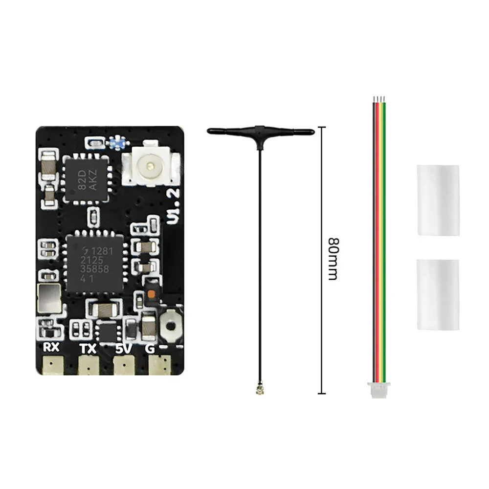 SEQURE ELRS 2.4GHz Einzelner Empfänger mit einzelnem Antennen-Long-Range-High-Refresh-Rate für FPV-Renndrohnen mit festem Flügel