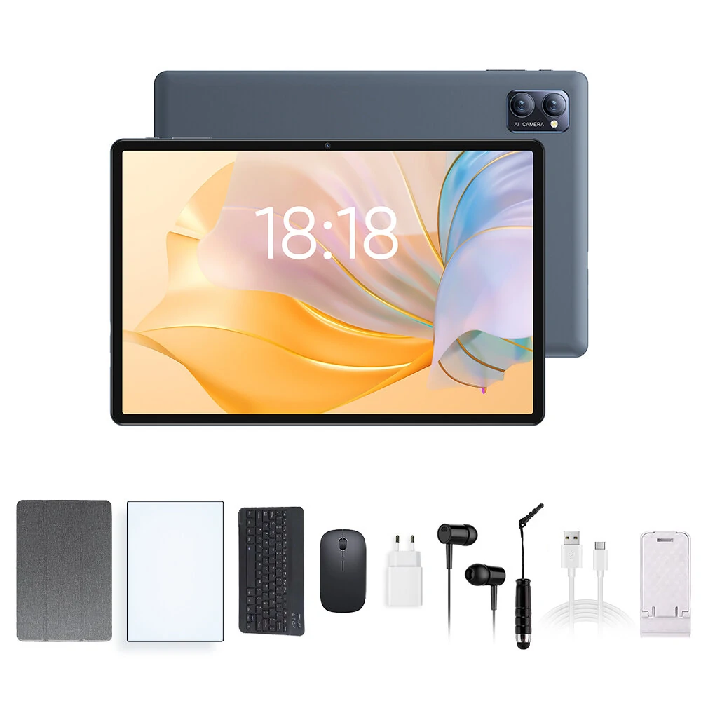 N-EINS Y Rockchip RK3562 Quad-Kern 4GB + 4 GB RAM 128 GB ROM 10.1 Zoll WIFI 6 Android 13 Tablet mit Zubehör-Set