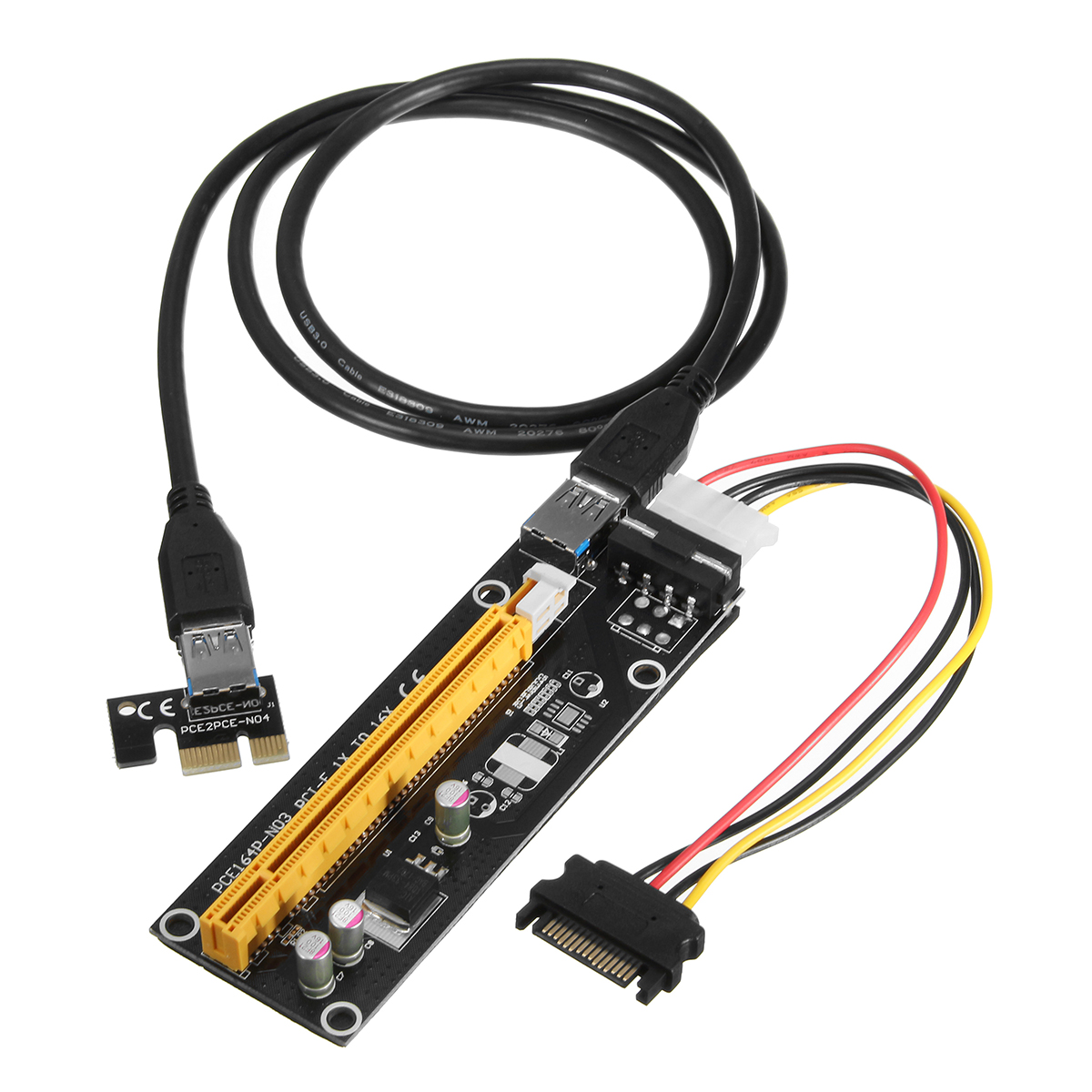 1X-auf-16X-PCI-E-Grafikkartenverlaumlngerungskabel-USB-30-Erweiterungskarte-mit-SATA-Kabel-1936705-3