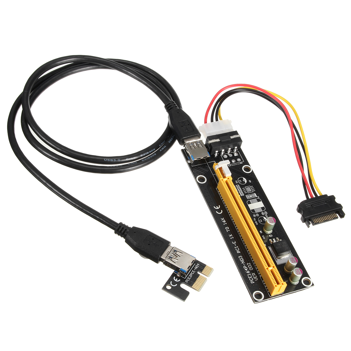 1X-auf-16X-PCI-E-Grafikkartenverlaumlngerungskabel-USB-30-Erweiterungskarte-mit-SATA-Kabel-1936705-4