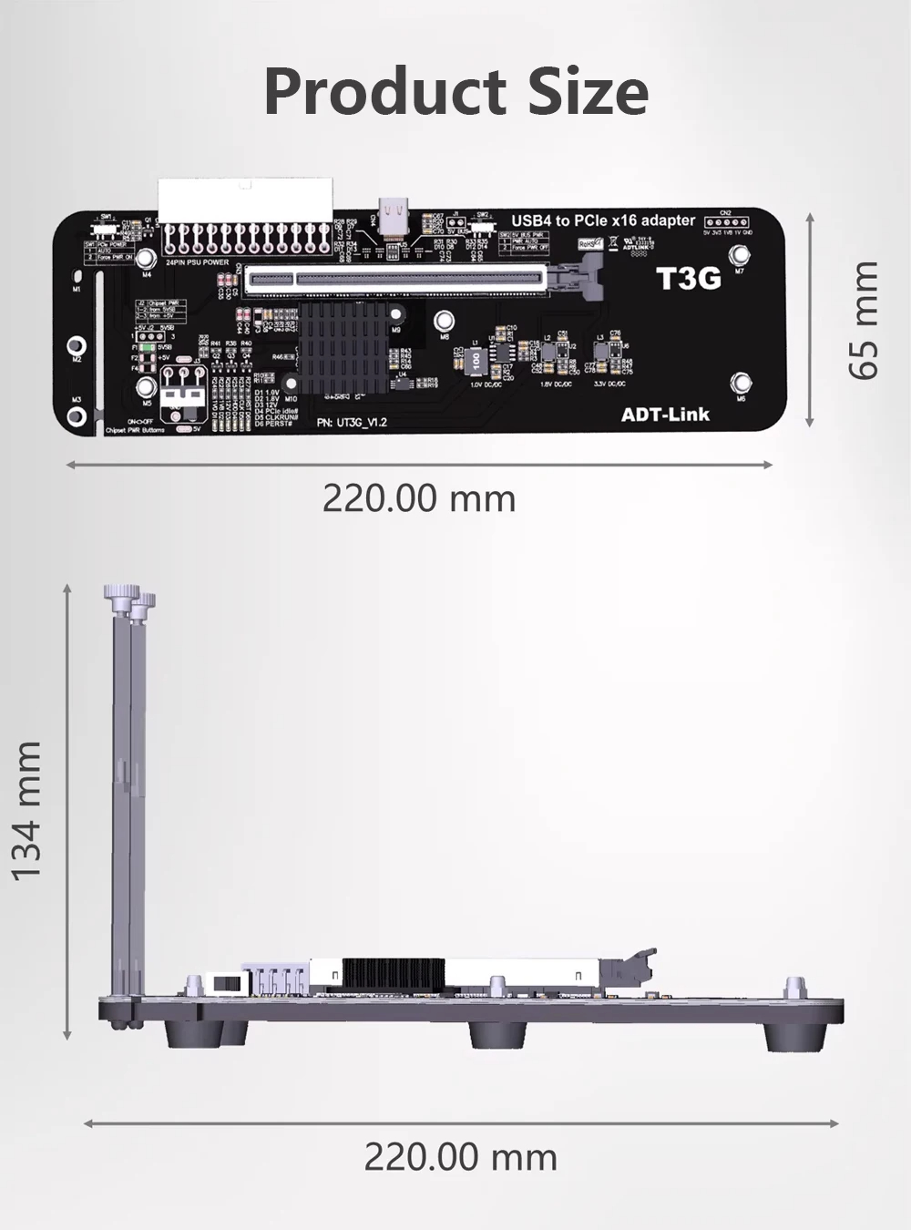 ADT-Link-UT3G-Externe-Grafikkarten-Dock-USB4-zu-PCI-E-40-x16-eGPU-Adapter-Thunderbolt34-fuumlr-NUC-I-2016197-7