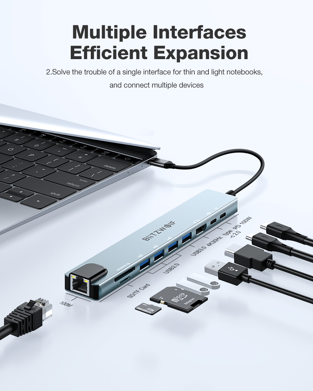 BlitzWolfreg-BW-NEW-TH5-10-in-1-USB-Hubs-mit-HD-4K30Hz-USB30--USB20--Typ-C-20--RJ45-Ethernet--100W-P-1995235-3