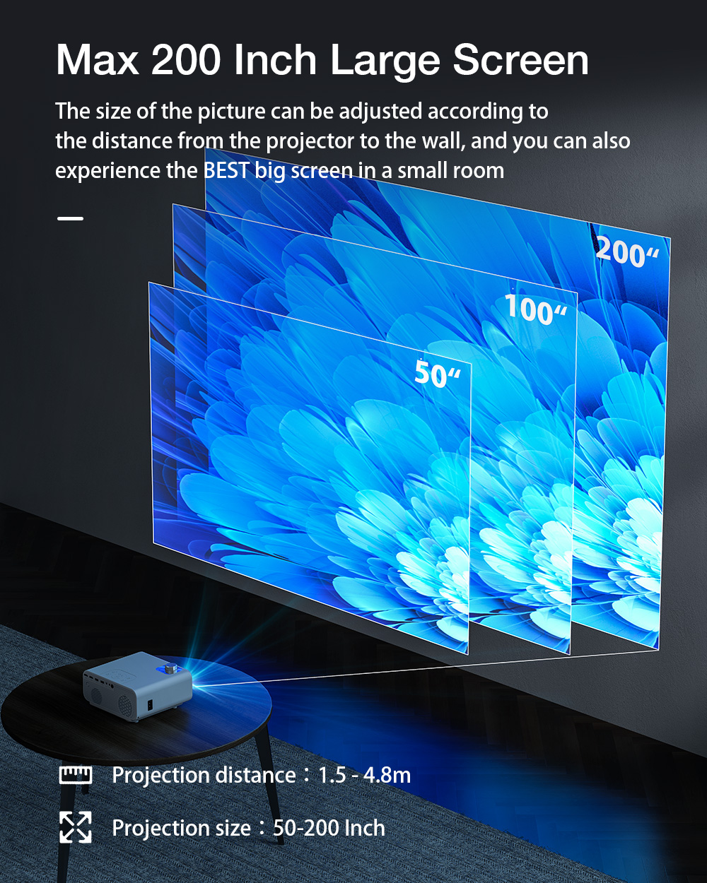 BlitzWolfreg-BW-V5Max-LED-Projektor-mit-Android-90-System-Autofokus-physikalischer-1080P-Aufloumlsun-1995746-8