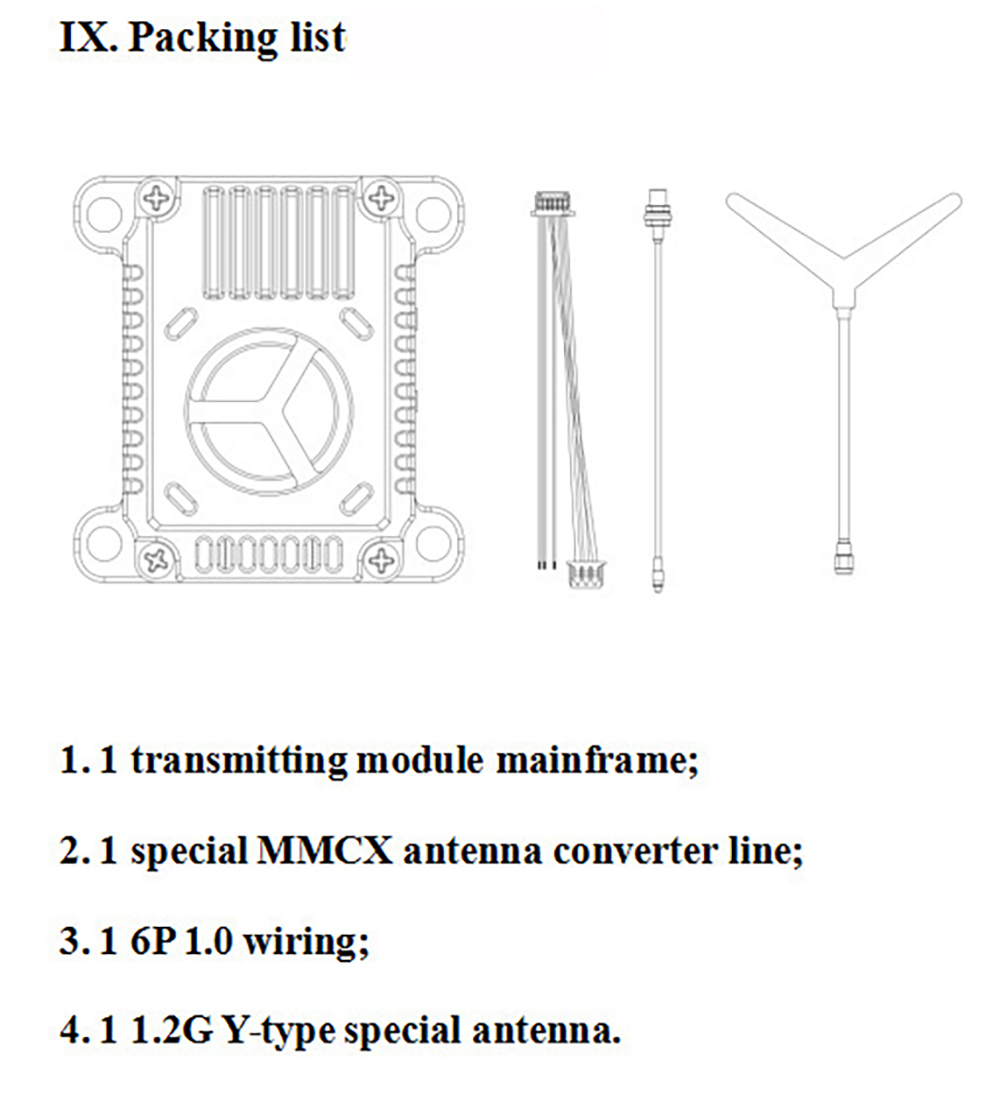 12-GHz-9-Kanal-High-Power-25mW2000mW-1060MHz-1380MHz-MMCX-FPV-Sender-VTX-fuumlr-RC-Drohnen-Flugzeuge-2013036-8