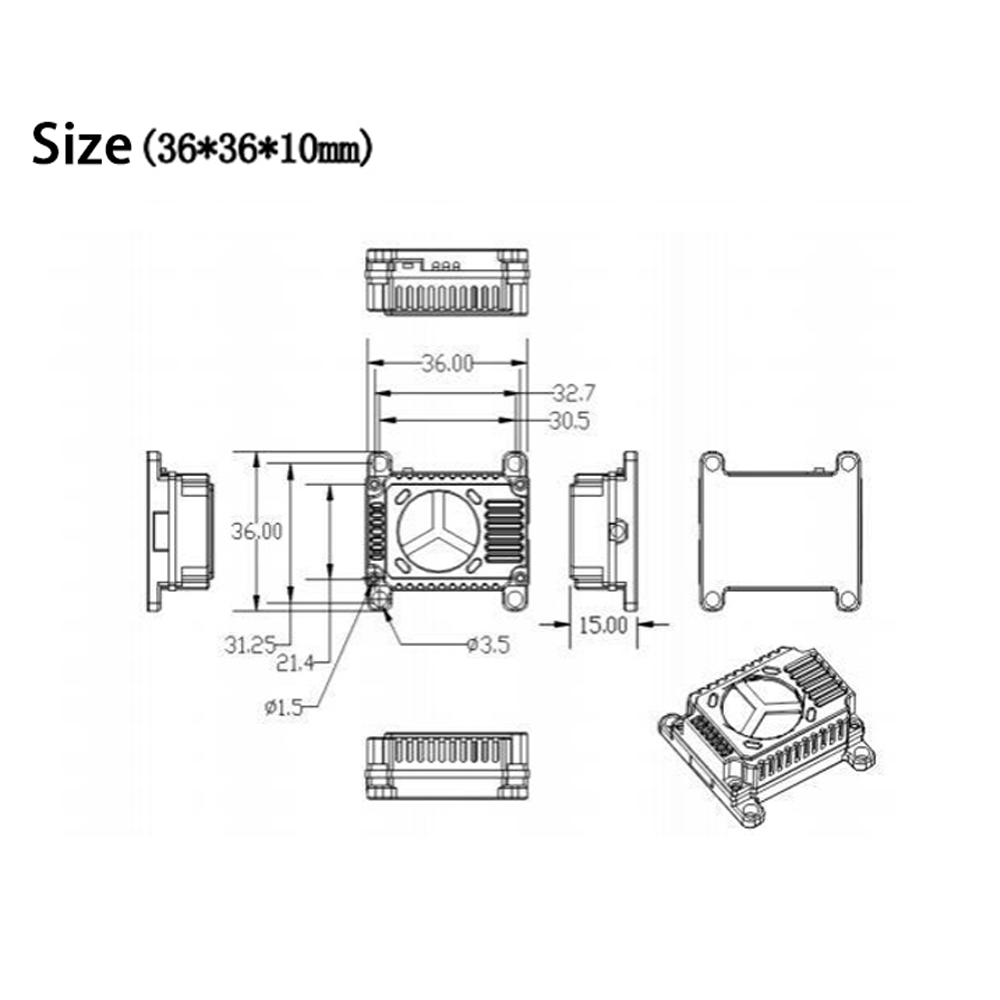 58G-25mW200mW800mW1000mW1600mW--5-Leistungsstufen-Hochleistungs-VTX-Kamera-mit-Luumlfter-MMCX-RP-SMA-2023475-11