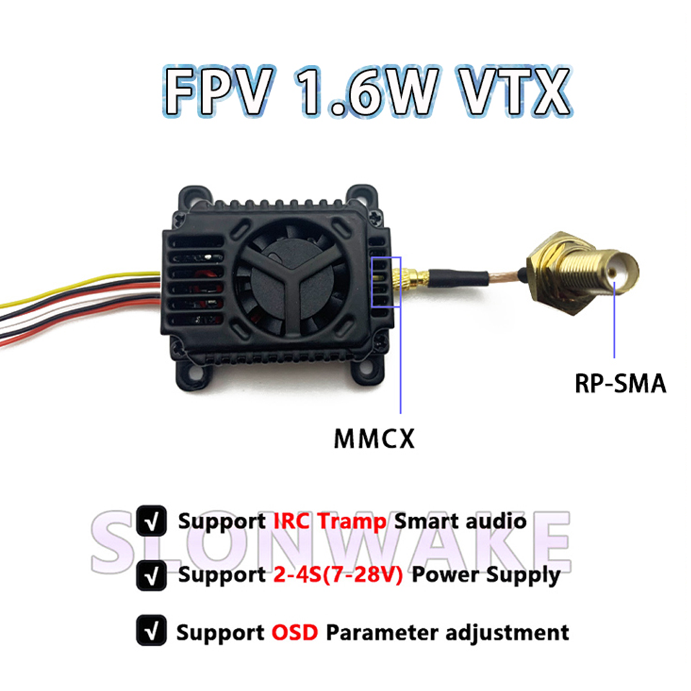 58G-25mW200mW800mW1000mW1600mW--5-Leistungsstufen-Hochleistungs-VTX-Kamera-mit-Luumlfter-MMCX-RP-SMA-2023475-4