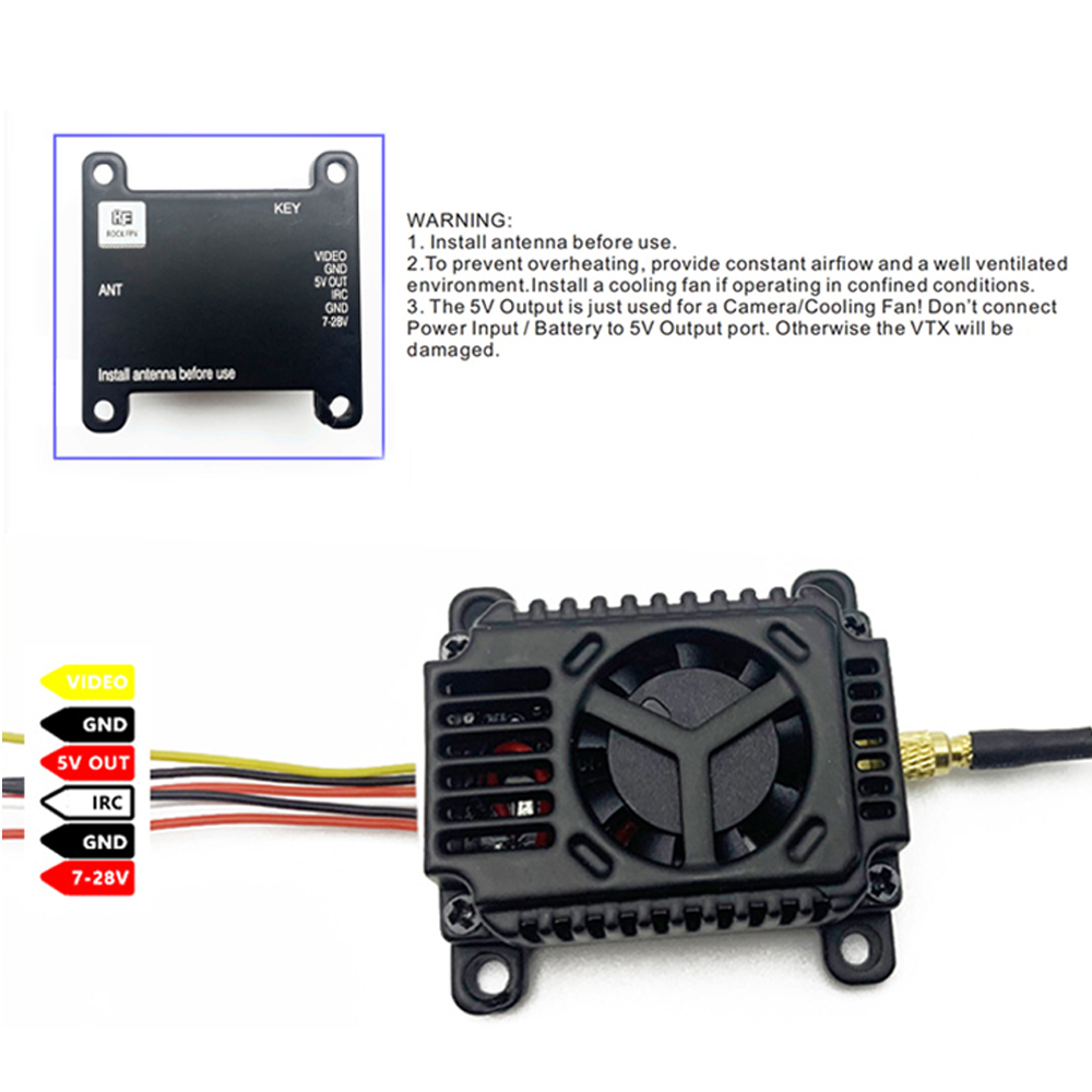 58G-25mW200mW800mW1000mW1600mW--5-Leistungsstufen-Hochleistungs-VTX-Kamera-mit-Luumlfter-MMCX-RP-SMA-2023475-7