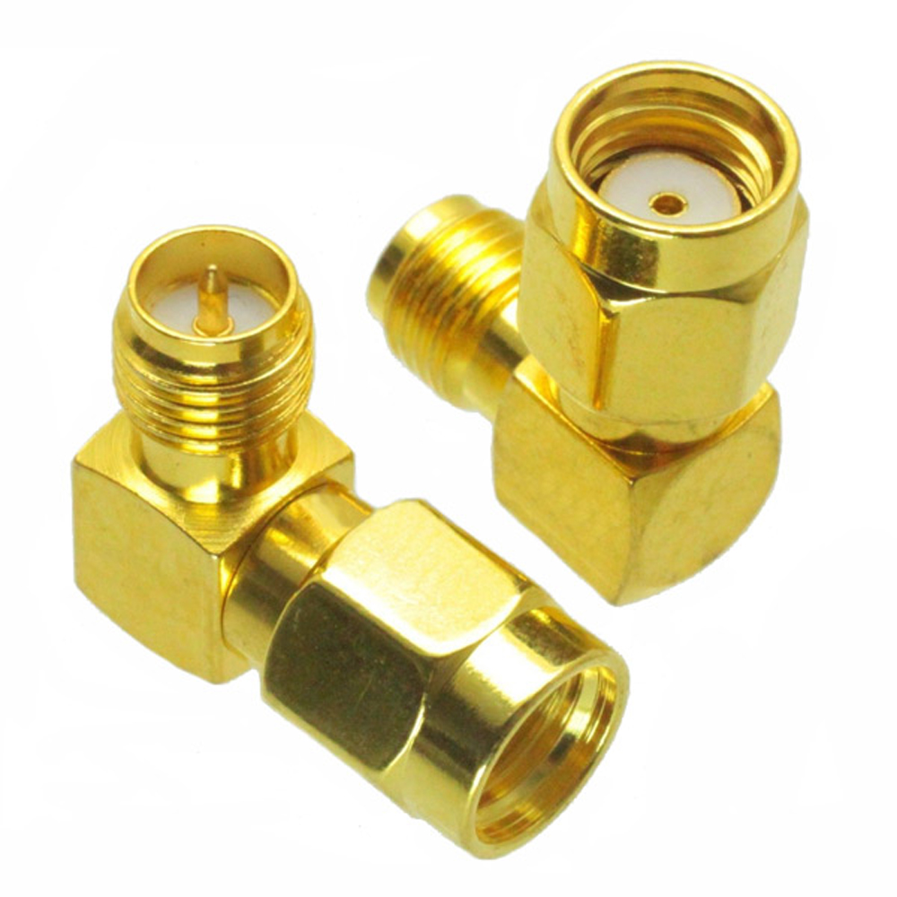 5pcs-RP-SMA-Stecker-auf-RP-SMA-Buchse-Adapter-Winkelstecker-RF-Verbinder-fuumlr-FPV-RC-Drohne-1540874-1