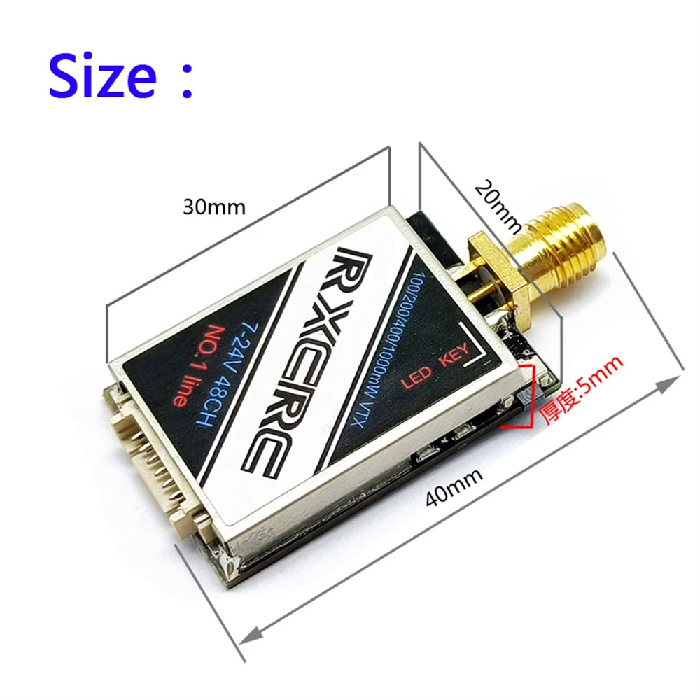 EWRF-58GHz-48CH-1002004001000mW-Einstellbarer-VTX-FPV-Sender-mit-14mm-CMOS-700TVL-FPV-Kamera-fuumlr--2019824-9