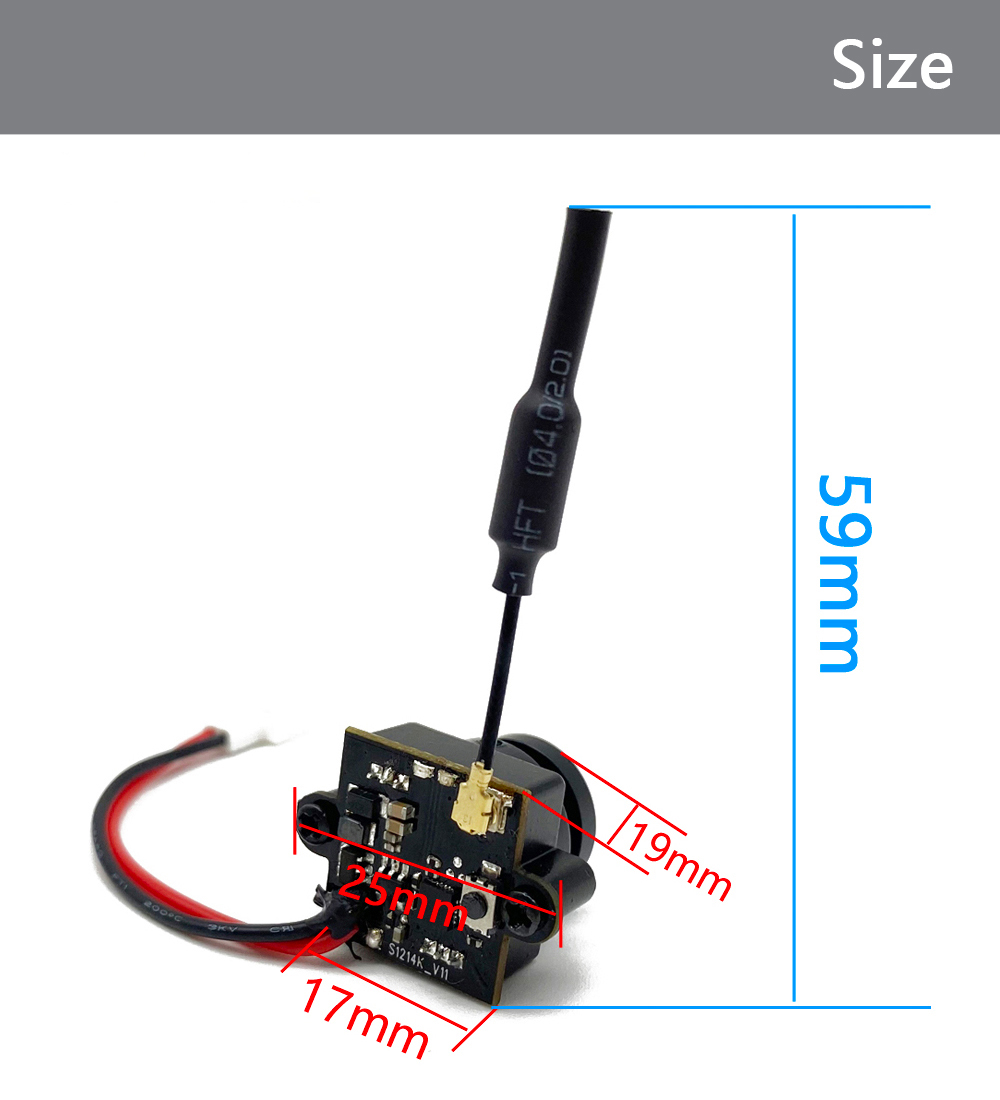 EWRF-58GHz-48CH-25mW-FPV-Sender-VTX-CAM-mit-1000TVL-180-Grad-AIO-Kamera-fuumlr-RC-Indoor-Autorennen--1996988-4