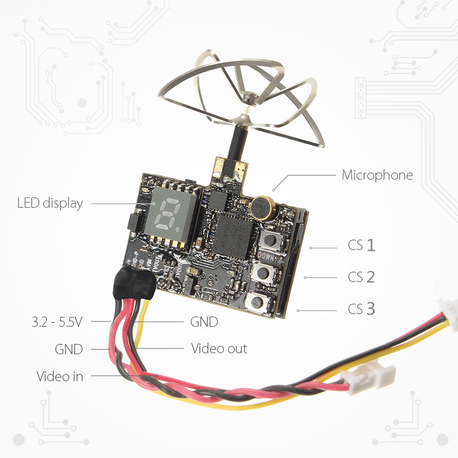 Eachine-DTX03-DVR-58G-72CH-025mW50mW200mW-Umschaltbarer-VTX-FPV-Sender-mit-Audio-NTSCPAL-fuumlr-RC-D-1141123-3