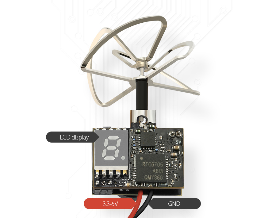 Eachine-TX02-FPV-Sender-NTSC-Super-Mini-AIO-58G-40CH-200mW-VTX-600TVL-14-Cmos-Kamera-fuumlr-RC-Drohn-1088368-5