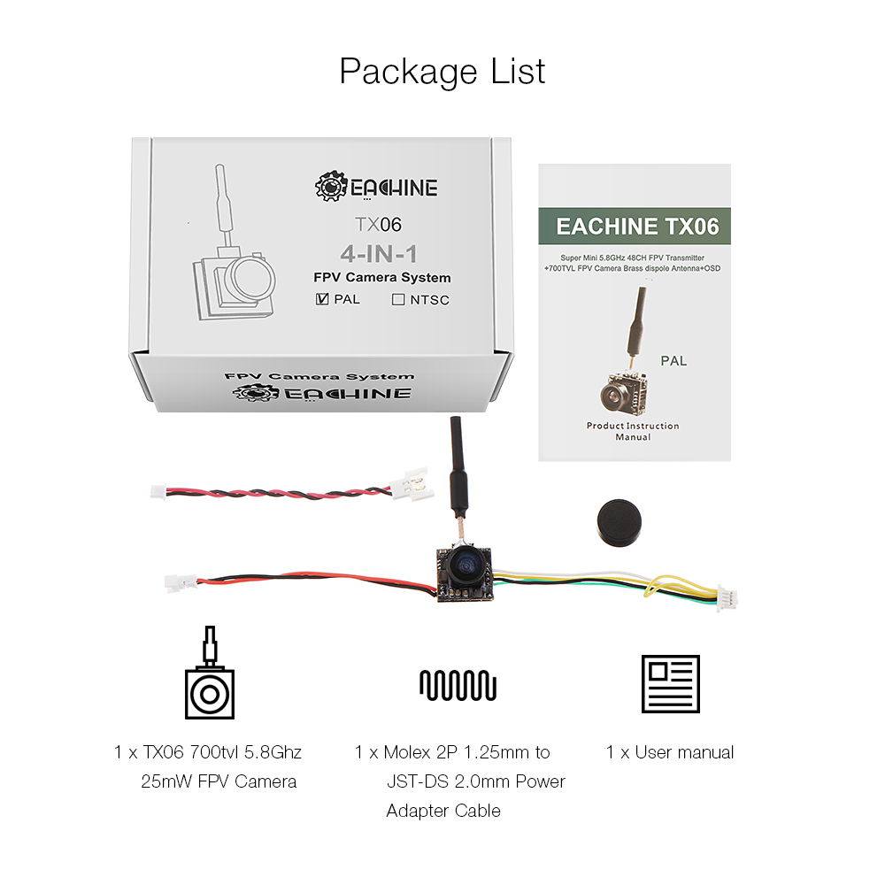 Eachine-TX06-700TVL-FOV-120-Grad-58Ghz-48CH-25mW-Smart-Audio-Mini-FPV-Kamera-mit-Pitmode-AIO-Transmi-1413572-7