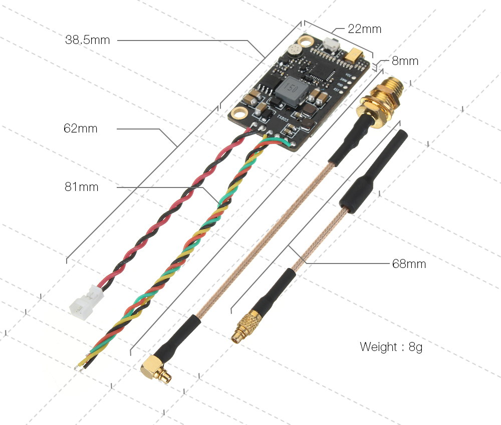 Eachine-TX805-58G-40CH-25200600800mW-FPV-Sender-mit-LED-Anzeige-TX-Unterstuumltzung-von-OSDPitmodeSm-1333984-3