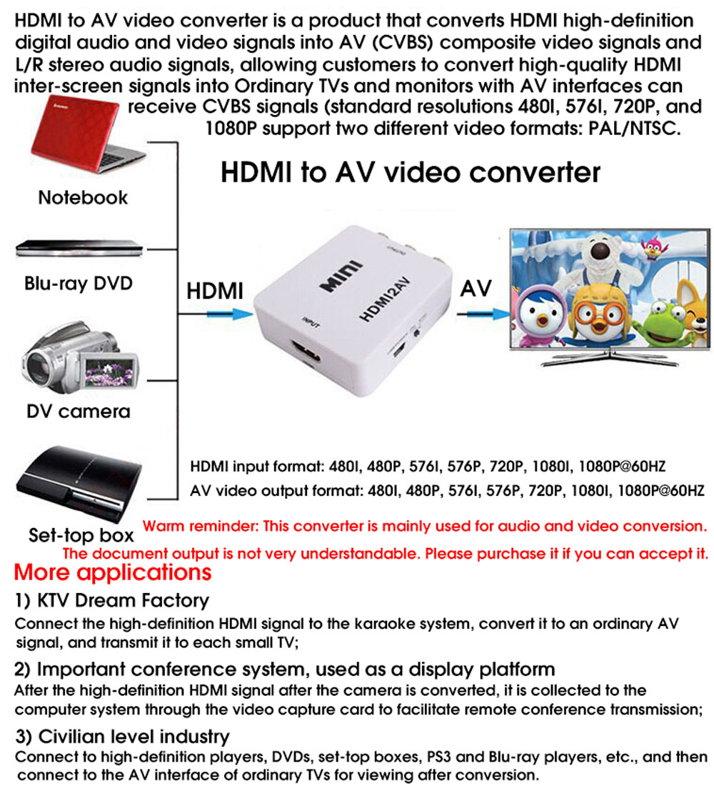 HDMI-zu-AV-MINI-Konvertermodul-fuumlr-FPV-Brillenmonitor-Kamera-DIY-Teile-Camcorder-2002632-5