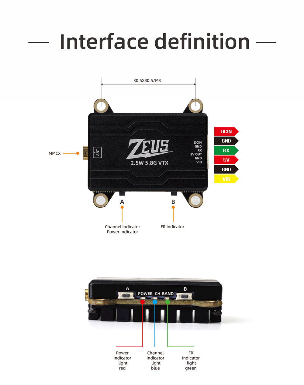 HGLRC-ZEUS-VTX-58-GHz-40CH-PIT--2520080016002500mW-25W-MMCX-FPV-Sender-fuumlr-RC-Drone-Long-Range-DI-2002710-7