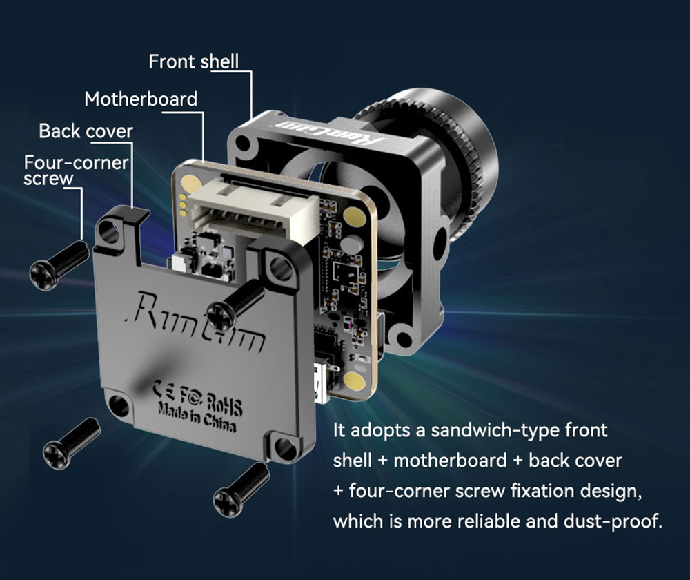 RunCam-Robin-3-FPV-Cam-1200TVL-13quot-CMOS-Sensor-43-FPV-Kamera-fuumlr-RC-Drone-2001919-3