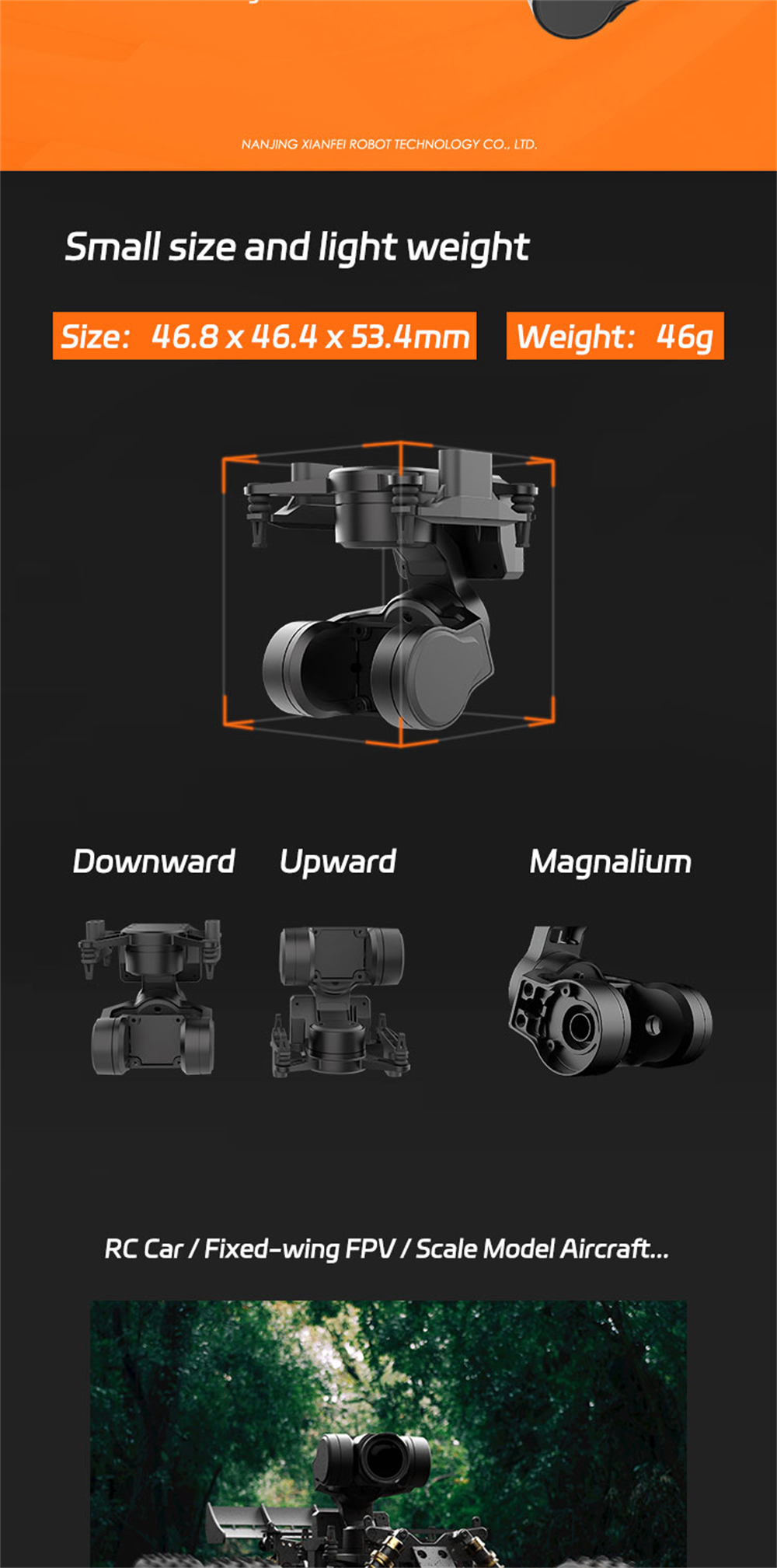 XF-C-20T-Gimbal-19mm-Kamerahalterung-DJI-O3-Air-Unit-WalkSnail-Moonlight-Avatar-fuumlr-Fixed-Wing-FP-2017381-2