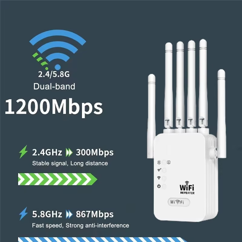 1200Mbps-Wireless-WiFi-Repeater-Dual-Band-WIFI-Extender-Booster-24G5G-Netzwerk-Verstaumlrker-mit-6-A-2022439-2