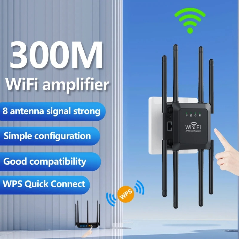 300M-WLAN-Repeater-WLAN-Verstaumlrker-80211N-24GHz-Drahtloses-Signal-Booster-Smart-Power-Extender-mi-2020622-2