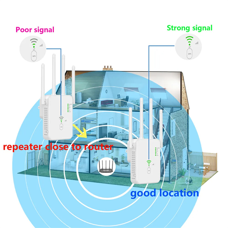 300Mbps-1200Mbps-Wireless-WiFi-Repeater-Wifi-Signal-Booster-24G--5G-Dualband-WiFi-Extender-80211ac-G-2003963-7