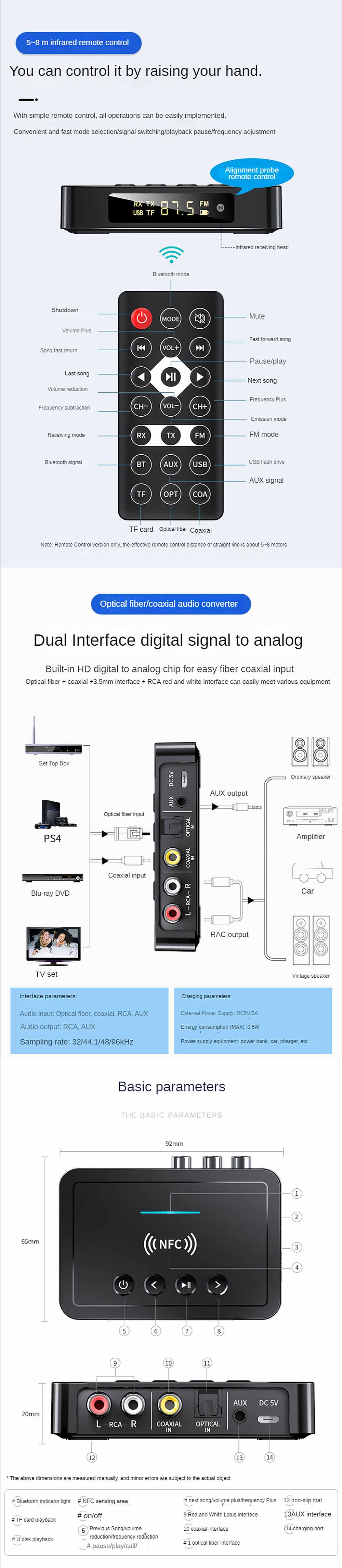 Bluetooth-50-Audioadapter-NFC-LED-Display-500mAh-Freisprechen-35mm-AUX-RCA-Unterstuumltzte-USBTF-Kar-1983632-2