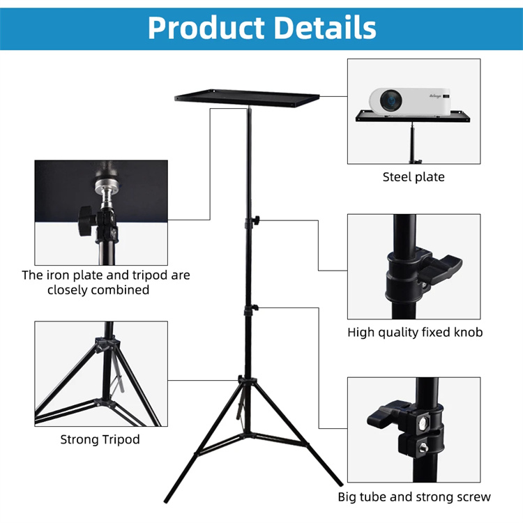 Universeller-Projektor-Stativstaumlnder-110-cm-160-cm-Halterung-Projektor-Zubehoumlr-Montagem-fuumlr-2019586-2